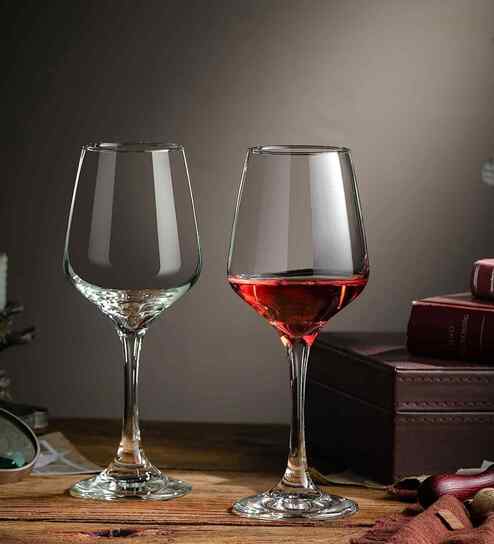 Set of 6 Transparent Crystal Lead Free Glass 250ml Wine Glasses
