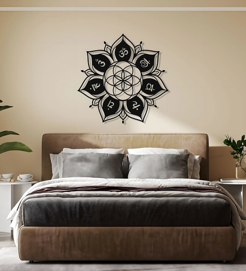 Seven Chakra Flower of Life Metal Wall Art Decor