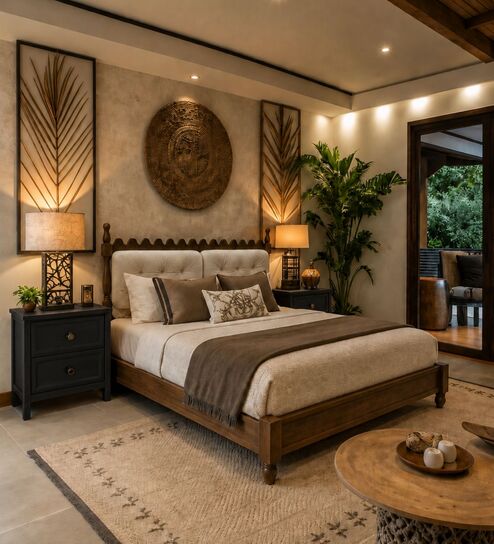 Sevilla Upholstered King Size Bed In Walnut Finish With Hydraulic Storage