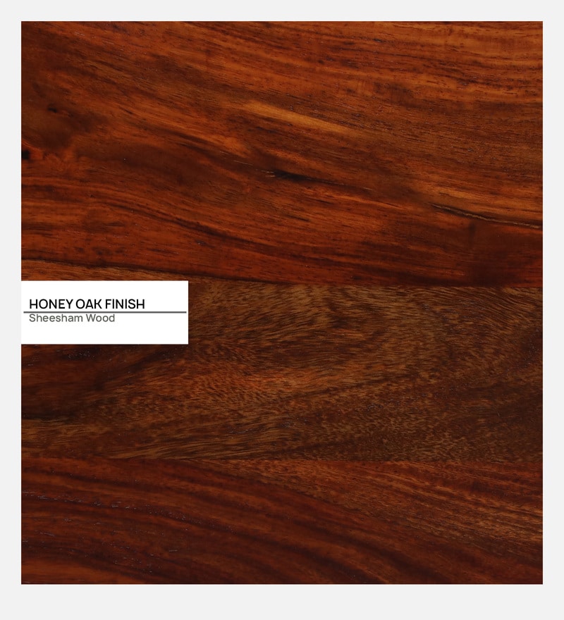 Buy Segur Sheesham Wood Bedside Table In Honey Oak Finish With Drawers