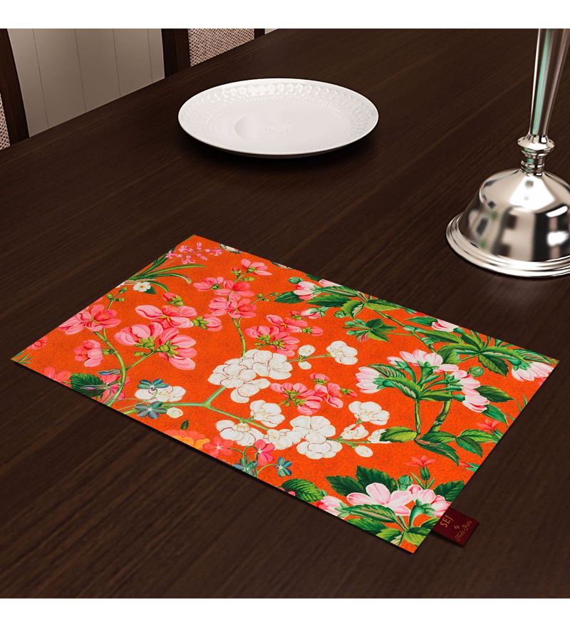 Buy SEJ by Nisha Gupta High Definition Premium Orange Cotton Table