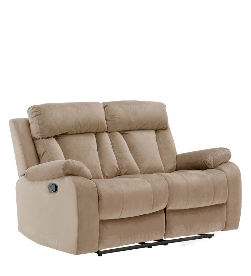 Buy Selino Fabric Manual 2 Seater Recliner in Beige Colour by Lezino Online Manual 2 Seater