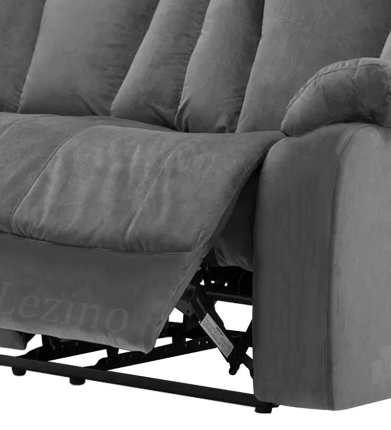 Buy Selino Fabric Manual 2 Seater Recliner in Grey Colour by Lezino