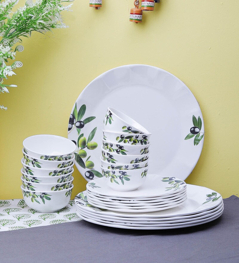 Buy Servewell Olives 24 Piece Melamine Dinner Set Online Melamine