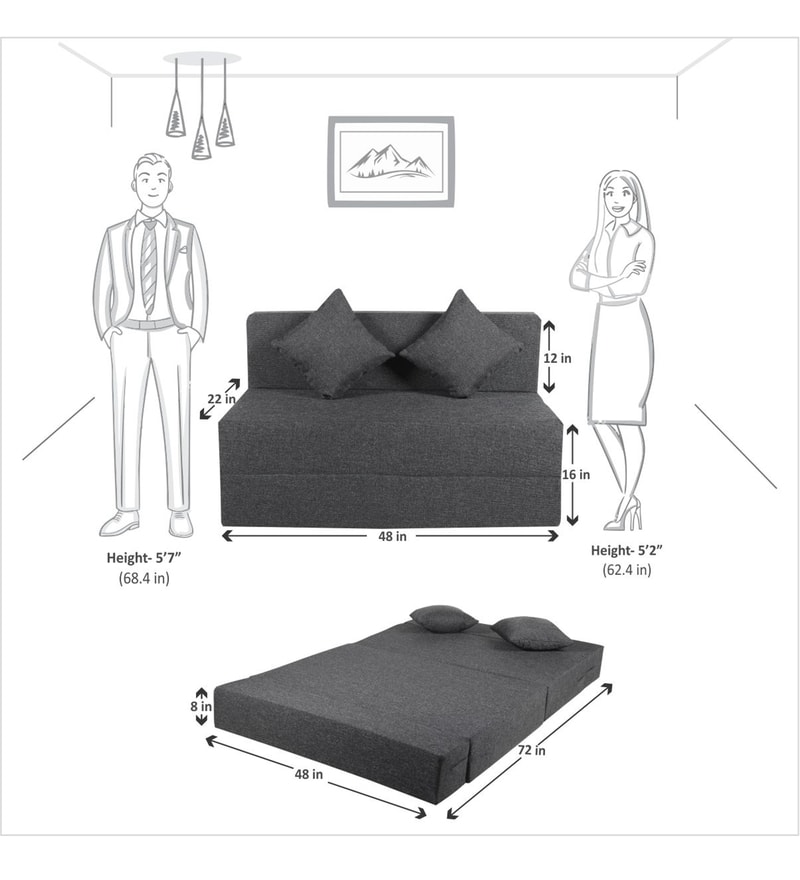 Buy Rest Mantra (72x48) Foam 8 Inch Queen Size Sofa Cum Foldable