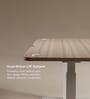 Se Desk Classic Height Adjustable Desk In Light Brown Finish (1200X600mm)