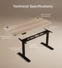 Se Desk Classic Height Adjustable Desk In Light Brown Finish (1200X600mm) Se Desk Classic Height Adjustable Desk In Light Brown Finish (1200X600mm)