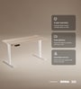 Se Desk Classic Height Adjustable Desk In Light Brown Finish (1500X750mm)