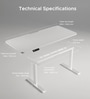 Se Desk Classic Height Adjustable Desk In White Finish (1200X600mm) Se Desk Classic Height Adjustable Desk In White Finish (1200X600mm)