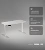 Se Desk Classic Height Adjustable Desk In White Finish (1200X600mm) Se Desk Classic Height Adjustable Desk In White Finish (1200X600mm)