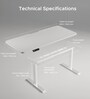 Se Desk Classic Height Adjustable Desk In White Finish (1500X750mm)