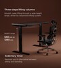 Se Desk Pro Height Adjustable Desk In Dark Brown Finish (1800X800mm)