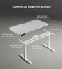 Se Desk Pro Height Adjustable Desk In White Finish (1200X600mm) Se Desk Pro Height Adjustable Desk In White Finish (1200X600mm)