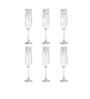 Se Of 6 Crystal Flute Glasses