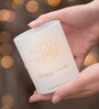 Sea Breeze Aroma White Wax Scented Candles With Ganesha Idol