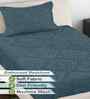 Sea Ethnic 300 TC Cotton Blend Embossed Single Bedsheet with 1 Pillow Cover