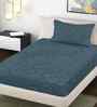 Sea Ethnic 300 TC Cotton Blend Embossed Single Bedsheet with 1 Pillow Cover