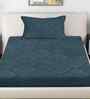 Sea Ethnic 300 TC Cotton Blend Embossed Single Bedsheet with 1 Pillow Cover
