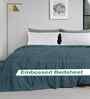 Sea Ethnic 300 TC Cotton Blend King Size Embossed Double Bedsheet with 2 Pillow Covers