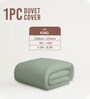 Sea Foam Solid 400 TC Cotton Double Sized Duvet Cover