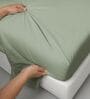 Sea Foam Solid 400 TC Cotton King Sized Bedsheet with 2 Pillow Covers