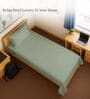 Sea Foam Solid 400 TC Cotton Single Sized Bedsheet with 1 Pillow Cover