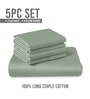 Sea Foam Solid 600 TC Cotton Super King Sized Bedsheet with 4 Pillow Covers