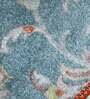 Sea Green Faux Silk Floral 3 x 5 Feet Hand Woven Carpet -Avioni Collection