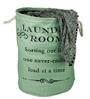 Sea Green Polyester Slub 50 Ltr (1Pc) Laundry Basket with Lid