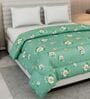 Sea Green Polyester Solid 105 GSM Double Bed Comforter