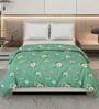 Sea Green Polyester Solid 105 GSM Double Bed Comforter