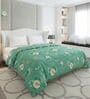 Sea Green Polyester Solid 105 GSM Single Bed Comforter