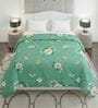 Sea Green Polyester Solid 105 GSM Single Bed Comforter