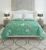 Sea Green Polyester Solid 105 GSM Single Bed Comforter