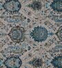 Sea Green Vintage Polyester 4' X 6' Machine Made Carpet