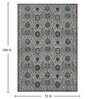 Sea Green Vintage Polyester 6' X 9' Machine Made Carpet