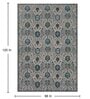 Sea Green Vintage Polyester 8' X 10' Machine Made Carpet