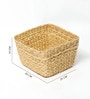(1Pc) Beige Seagrass Handmade Eco-Friendly Dustbin