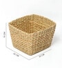 (1Pc) Beige Seagrass Handmade Eco-Friendly Dustbin