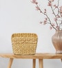 (1Pc) Beige Seagrass Handmade Eco-Friendly Dustbin