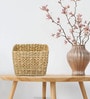 (1Pc) Beige Seagrass Handmade Eco-Friendly Dustbin