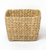 (1Pc) Beige Seagrass Handmade Eco-Friendly Dustbin