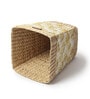 (1Pc) Yellow Seagrass Handmade Eco-Friendly Dustbin