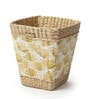 (1Pc) Yellow Seagrass Handmade Eco-Friendly Dustbin