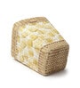 (1Pc) Yellow Seagrass Handmade Eco-Friendly Dustbin