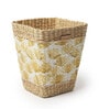 (1Pc) Yellow Seagrass Handmade Eco-Friendly Dustbin