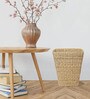 (1Pc) Beige Seagrass Handmade Eco-Friendly Dustbin