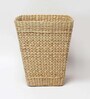 (1Pc) Beige Seagrass Handmade Eco-Friendly Dustbin