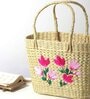 Seagrass Shopping Basket | Embroidery Basket