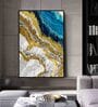Seam Agate Multicolour Engineered Wood Framed Canvas Wall Painting